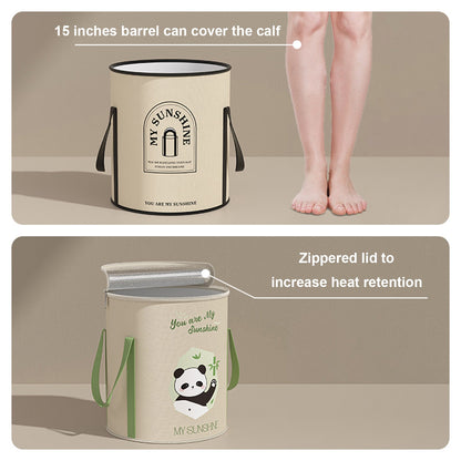 SunOverMoon Collapsible Storage Convenient Footbath Bucket, high Heat Preservation, 14 inches Height, can soak up to The Calf, Easier to Relax and Relieve Fatigue. - SunOverMoon