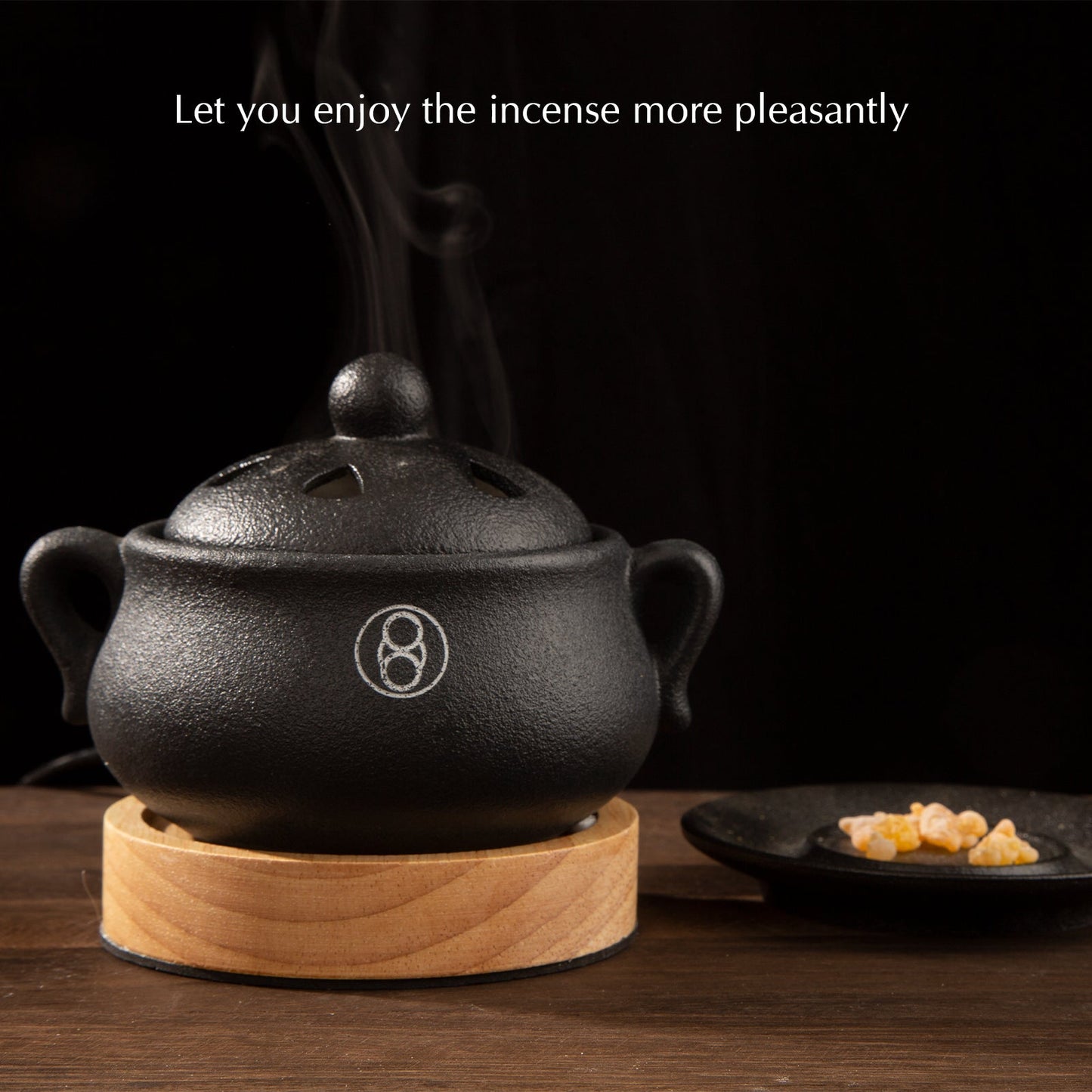 SunOverMoon Electric Incense Burner with Timer, Frankincense Resin Burner, Oud Bakhoor Burner, Charcoal Free Quick How - to, Made Easy, No Open Flame, Eliminate Fire Hazards, Safer - SunOverMoon