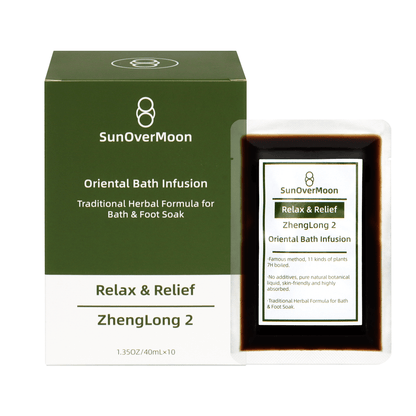 SunOverMoon Relax & Relief Foot Bath soak Pure Plant Original Liquid, Advanced Formula, 7 Hours Simmering, Original Liquid Concentration, Skin - Friendly, Good Absorption Efficiency. - SunOverMoon